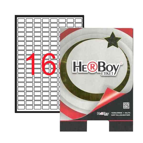 Herboy HB-1280 22mmX12mm Beyaz Lazer Etiket