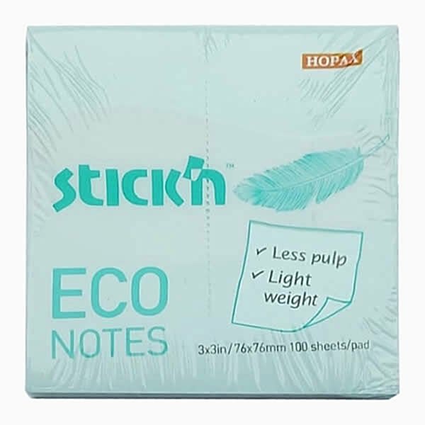 Gıpta Stickn Eco Notes 76x76 100 Yaprak Pastel Mavi Yapışkanlı Not Kağıdı