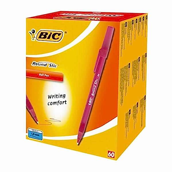 Bic 962667 60 lı Round Stic Kırmızı Tükenmez Kalem