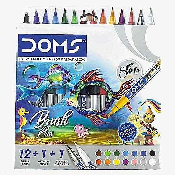 Doms 8137 14 Renk Brush Pen