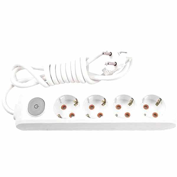 Viko 90117402 Multi-Let 2 mt 4 lü Anahtarlı Kablolu Priz