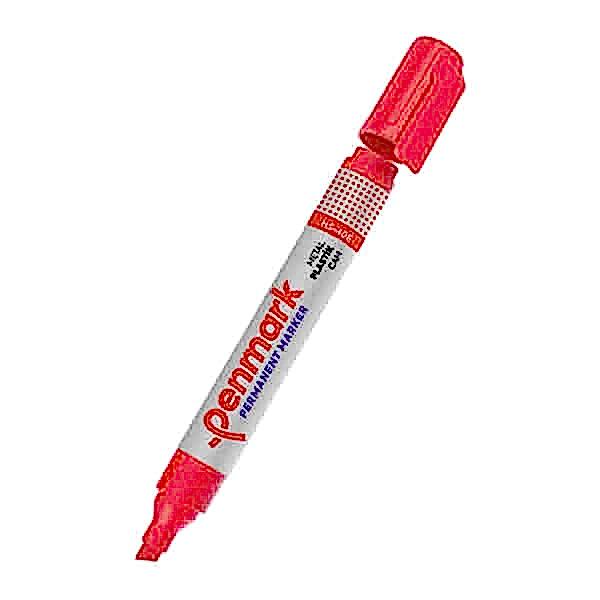 Penmark HS406-03 Kesik Uçlu Kırmızı Markör Kalem