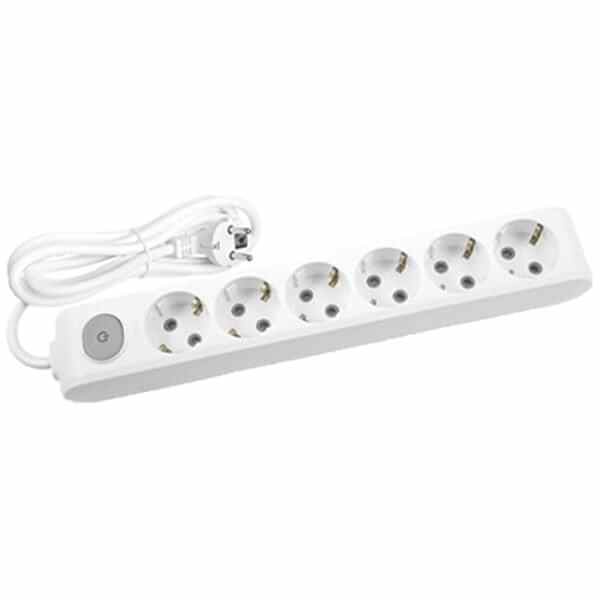 Viko 90117603 Multi-Let 3 mt 6 lı Anahtarlı Kablolu Priz