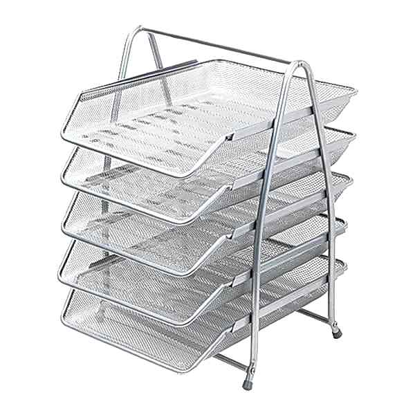 Rubenıs 9185 5 li Gümüş Metal Evrak Rafı