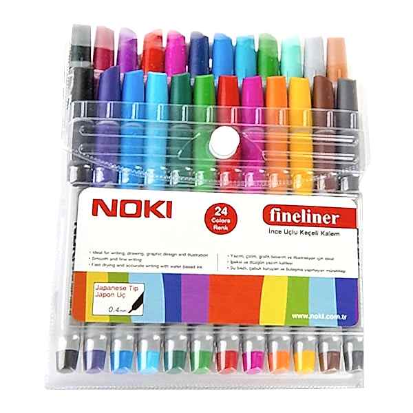 Noki 6068-24 24 lü PVC Fineliner Keçeli Kalem