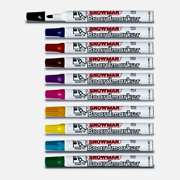 Snowman BG-12S Alkol Esaslı Siyah Beyaz Tahta Kalemi