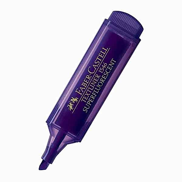 Faber-Castell 1546 Şeffaf Gövde Mor Fosforlu Kalem