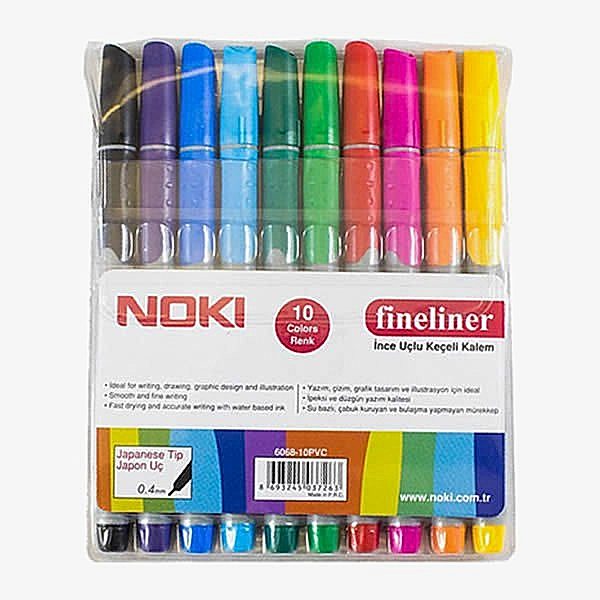 Noki 6068-10 10 lu PVC Fineliner Keçeli Kalem