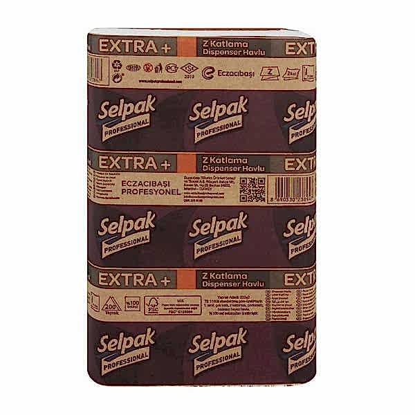Selpak Professional Extra Z Katlı 200 Yaprak 1 Koli=12 Paket Dispenser Havlu Kağıt