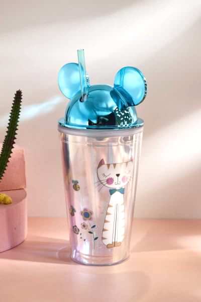 Perotti 16229 Cosmo Plastik Pipetli Soğuk İçecek Bardağı