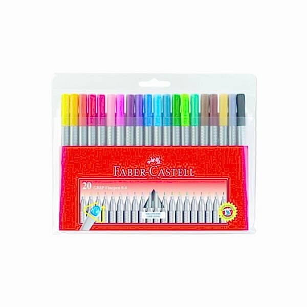 Faber-Castell 0,4 mm 20 li Grip Finepen Keçeli Kalem