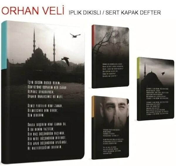 Gıpta Orhan Veli 13x21 112 Yaprak Çizgisiz Sert Kapaklı Bloknot