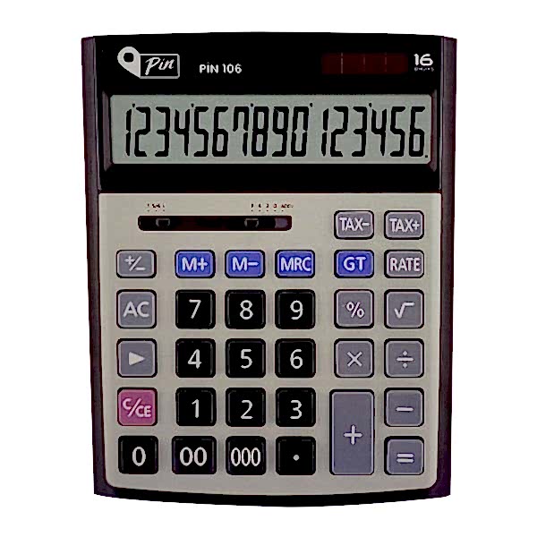 Pin 106 16 Hane Masaüstü Hesap Makinesi