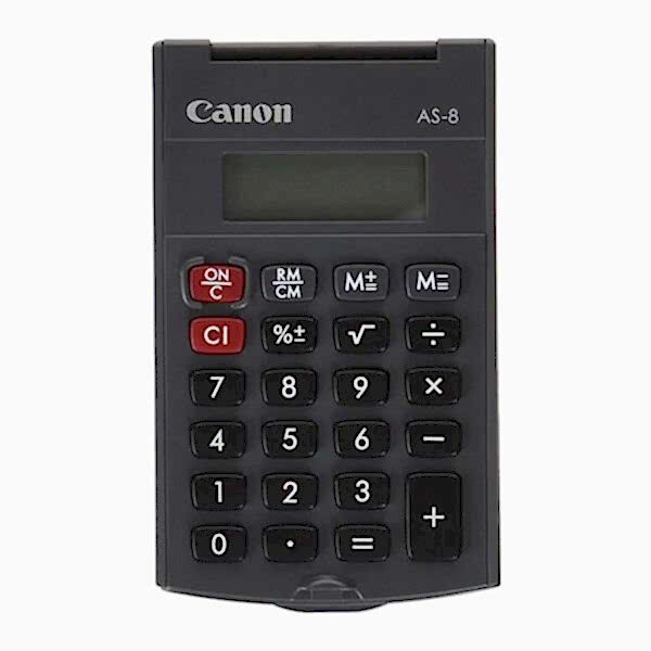 Canon AS-8 8 Haneli Kapaklı Cep Tipi Hesap Makinesi