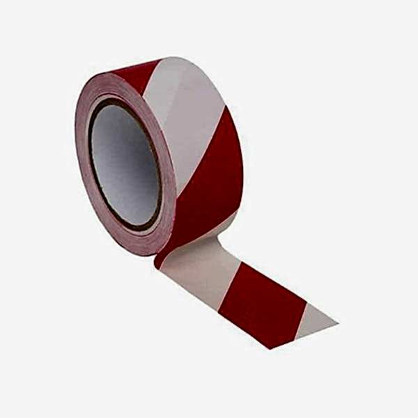 FLIQA KD2447 50mmX30m Kırmızı / Beyaz Yer İşaretleme Bandı