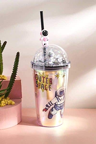 Perotti 16200 Cosmo Plastik Pipetli Soğuk İçecek Bardağı