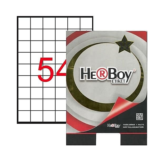 Herboy HB-1054 35mmX33,16mm Beyaz Lazer Etiket
