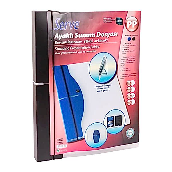 Serve Sv-6840 40 Yaprak Siyah Ayaklı Sunum Dosyası