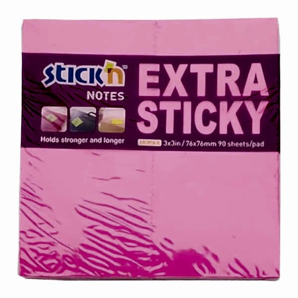 Gıpta Stickn 76x76 90 Yaprak Stickn Yapışkanlı Neon Pembe Not Kağıdı